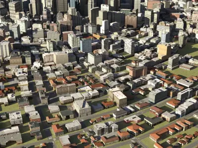 City 40 Low-poly 3D model
