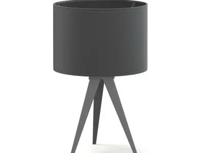 Black Table Lamp 3D Model 3D model