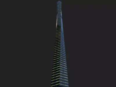 Sci-Fi Skyscraper Low-poly 3D model