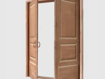 Old door scanned 001 Low-poly 3D model