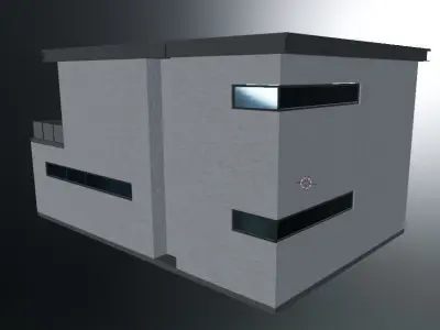 One-Story Residential Building 3D model