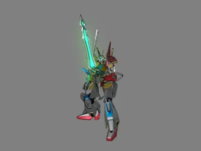 Attacker Gundam B 20 3D model