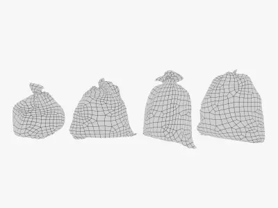 Trash Bag Low-poly 3D model