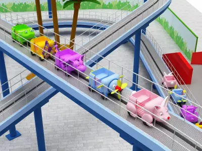 Roller Coaster mini 3D model