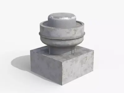 Roof Air Conditioner Ventilation Low-poly 3D model