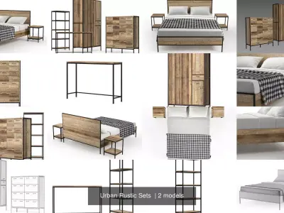 Urban Rustic Sets  3D Model Pack