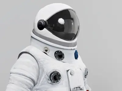 Cosmonaut Astronaut RIGGED Low-poly 3D model