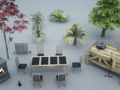 Windmill Apartment Low-poly 3D model