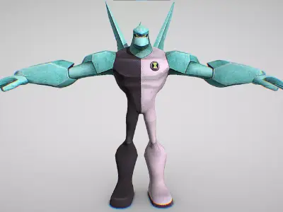 Diamondhead - DNA sample of a Petrosapien - Ben 10 Omniverse Low-poly 3D model