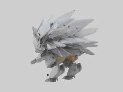 Robot version of a hedgehog model 3D model