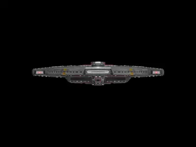 Star Trek Engle-Class Starship Low-poly 3D model