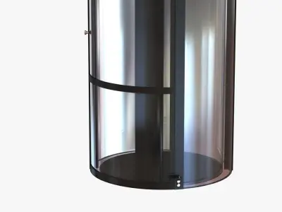 small interior round elevator - vision pneumatic 3D model