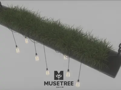 Light Hanging Wood 3D model