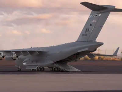  Boeing C17 Globemaster III Cargo Door Open 