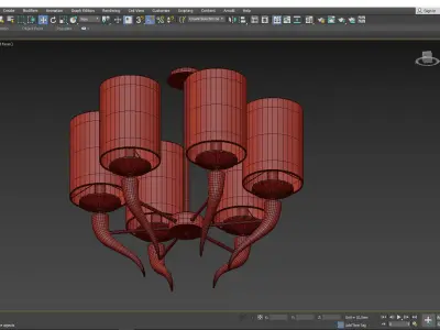 Loving arms round Chandelier Low-poly 3D model