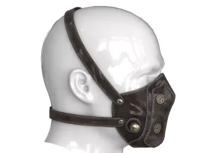 Postapocaliptico Face Mask Low-poly 3D model