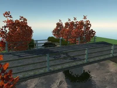 Bridge wooden Free 3D model