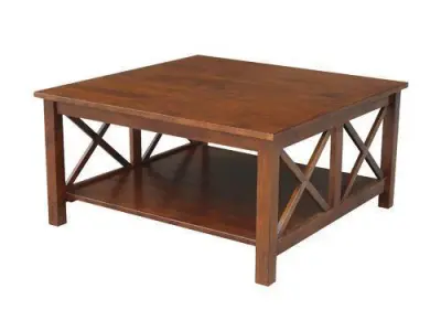 Rossitano Solid Wood Coffee Table with Storage 3D model