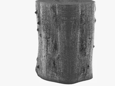 Log Stool tree trunk by Jason Philips 3D model