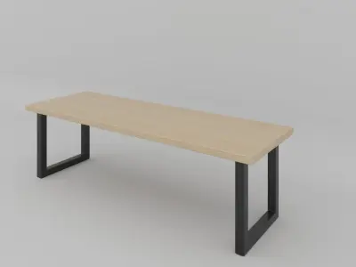 Bench 3d model exterior 3D model