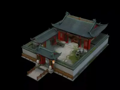  courtyard 3D model