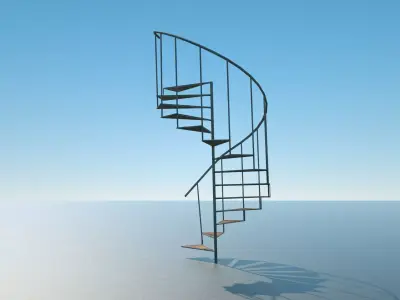 Spiral Stairs Free 3D model