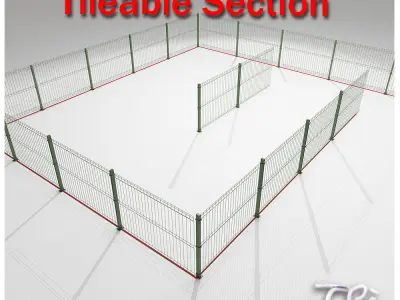 FENCE BRICOFAX TILEABLE 3D model