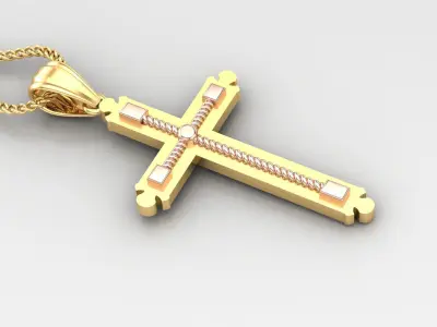 Cross Light Gold 4CP003 3DM STL 3D print model