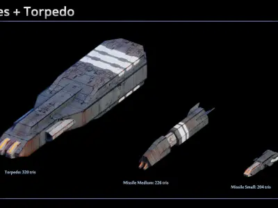 Progenitor Space Station Low-poly 3D model