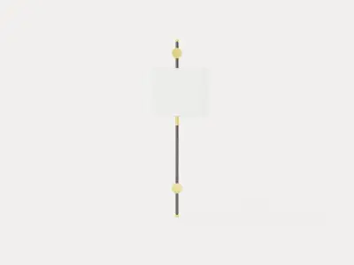 Bowery wall lamp - Linen off-white Low-poly 3D model