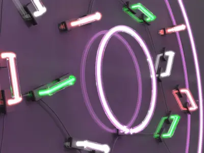 Donut - Neon Sign 3D model