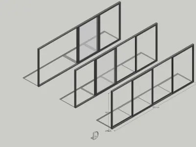 Sliding Metal Door - D 3D model