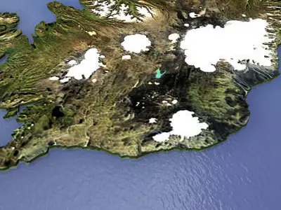 Iceland island of 3D model