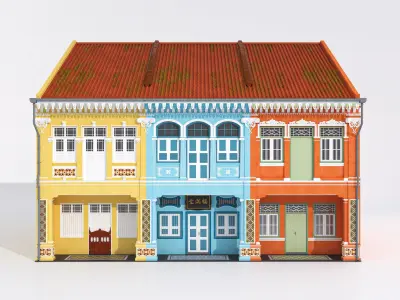 KOON SENG SHOPHOUSE 3D model