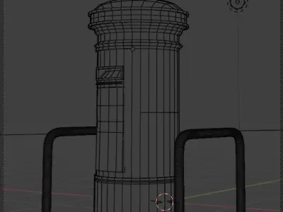 Postbox Low-poly 3D model Low-poly 3D model