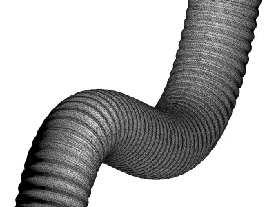 Brass Flexible Duct Pipe 3D model