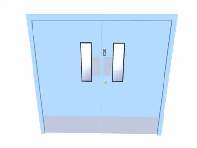 Industrial Door Low-poly 3D model