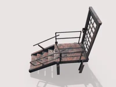 Rusty Metal Entrance  Low-poly 3D model