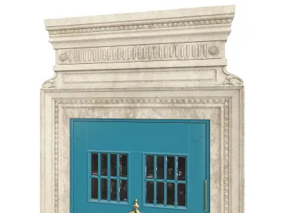 Entrance classic door 85 3D model