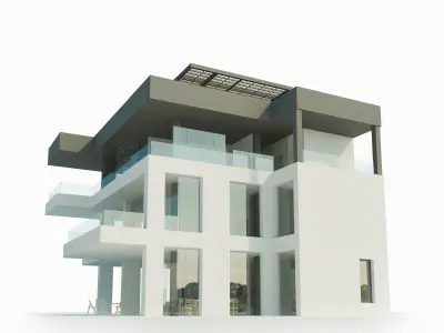 Villa  House Low-poly 3D model