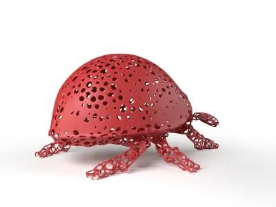 Ladybird Voronoi Low-poly 3D model