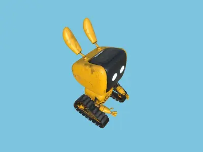 Cute Robot 07 - Security - Character SciFi Design Low-poly 3D model