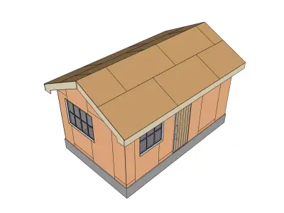 Tiny House Wood Framing Structure - Real Scale 2x4 Construction 3D model