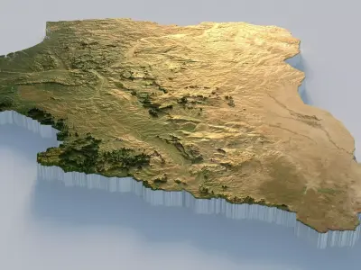 Nigeria Terrain Country 3D model