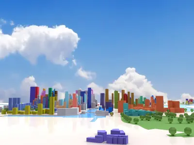 Isle of Dogs Low-poly 3D model