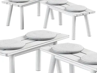 Small Bull Bench by B B Italia 3D model