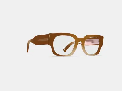 Domingo Eyeglasses in Cinnamon Crystal Fade 3D model