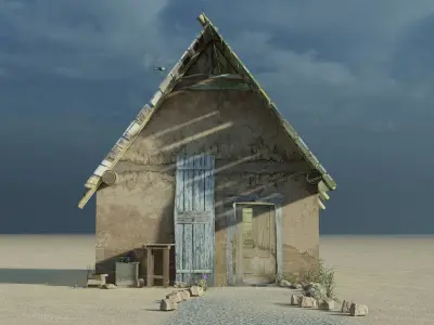 US House 1 Low-poly 3D model