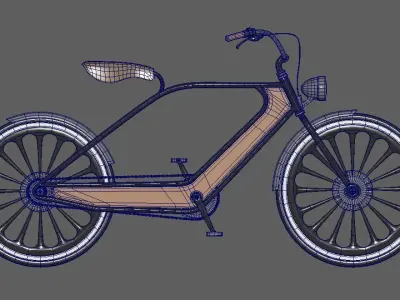 Bicycle electric bike Low-poly 3D model