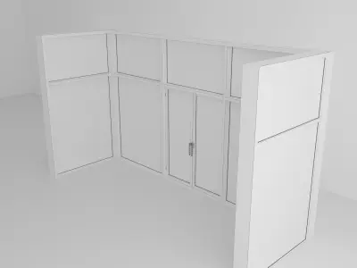 Panoramic windows Door Entrance 5 Low-poly 3D model